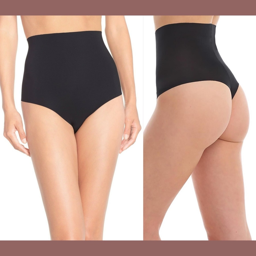 NWT‎ $38 Commando Control Top Thong in True Black [SZ Small ]